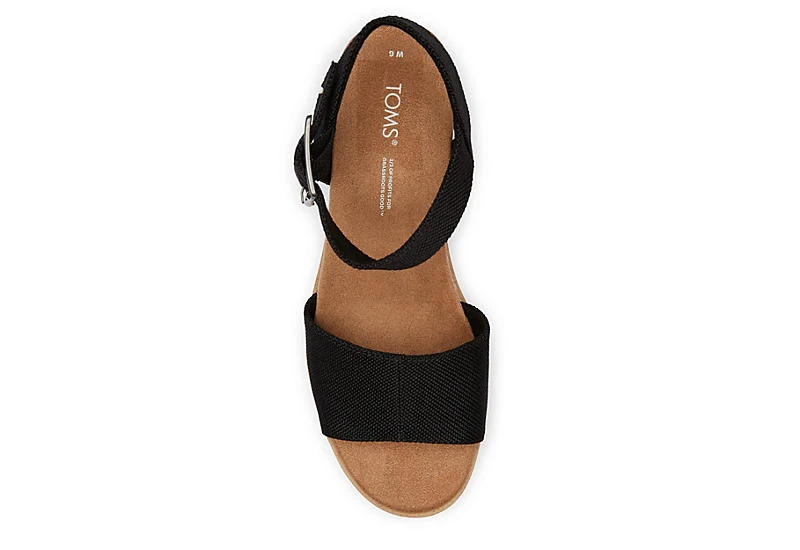 Toms Womens Diana Wedge Sandal - Black 6 Toms Womens Diana Wedge Sandal - Black - Image 4