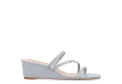 Journee Collection Womens Takarah Wedge Slip On Sandal - Blue -Heydude Shoes Store US 01 203886 01