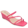 Journee Collection Womens Takarah Wedge Slip On Sandal - Pink -Heydude Shoes Store US 01 203887 00