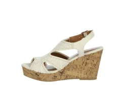 Jellypop Womens Lisbon Wedge Sandal - Natural -Heydude Shoes Store US 01 203922 03