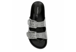 Madden Girl Womens Teddy Footbed Slide Sandal - Black -Heydude Shoes Store US 01 250030 05