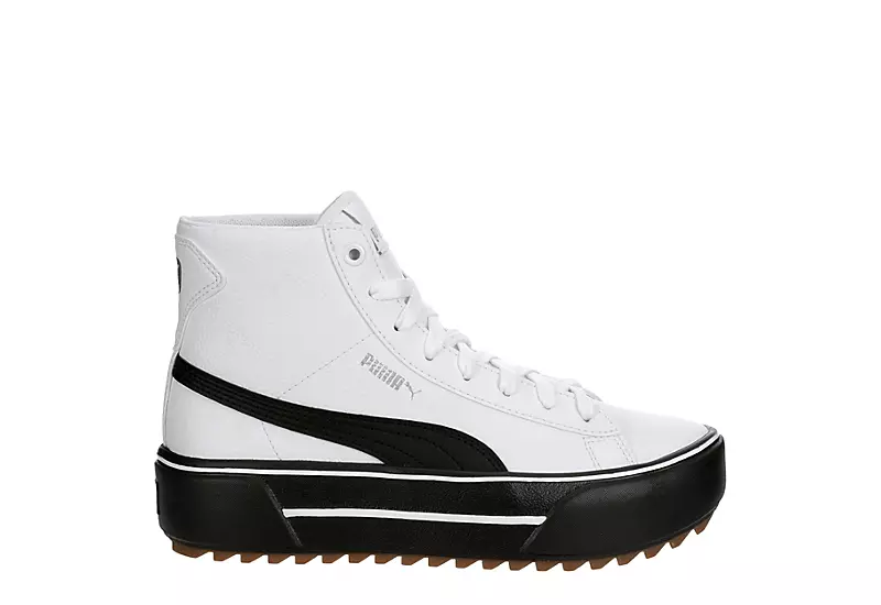 Puma Womens Kaia High Top Platform Sneaker - White 4 Puma Womens Kaia High Top Platform Sneaker - White - Image 2