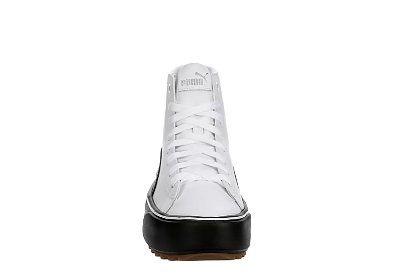 Puma Womens Kaia High Top Platform Sneaker - White 5 Puma Womens Kaia High Top Platform Sneaker - White - Image 3