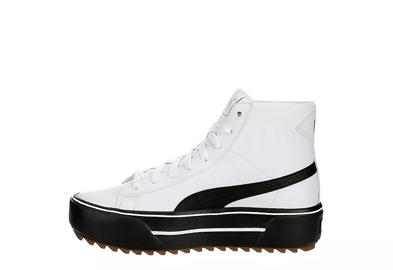 Puma Womens Kaia High Top Platform Sneaker - White 6 Puma Womens Kaia High Top Platform Sneaker - White - Image 4