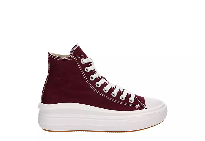 Converse Womens Chuck Taylor All Star Move High Top Sneaker - Burgundy 4 Converse Womens Chuck Taylor All Star Move High Top Sneaker - Burgundy - Image 2