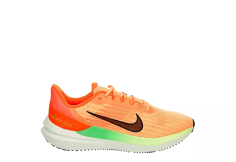 Nike Womens Zoom Winflo 9 Running Shoe - Orange 4 Nike Womens Zoom Winflo 9 Running Shoe - Orange - Image 2