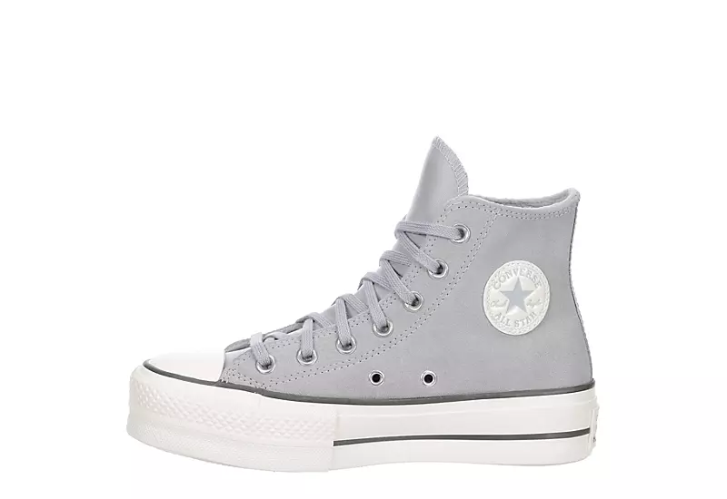 Converse Womens Chuck Taylor All Star High Top Platform Sneaker - Pale Grey 6 Converse Womens Chuck Taylor All Star High Top Platform Sneaker - Pale Grey - Image 4