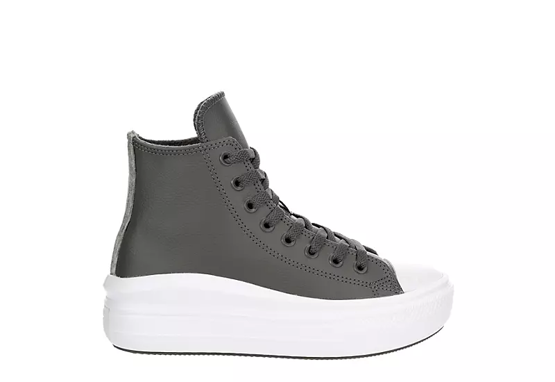 Converse Womens Chuck Taylor All Star Move High Top Sneaker - Dark Grey 4 Converse Womens Chuck Taylor All Star Move High Top Sneaker - Dark Grey - Image 2