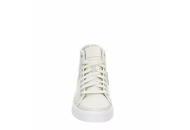 Nike Womens Court Legacy Mid Sneaker - Bone 5 Nike Womens Court Legacy Mid Sneaker - Bone - Image 3