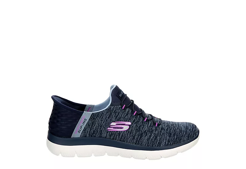 Skechers Womens Summits Slip-ins Running Shoe - Navy 4 Skechers Womens Summits Slip-ins Running Shoe - Navy - Image 2