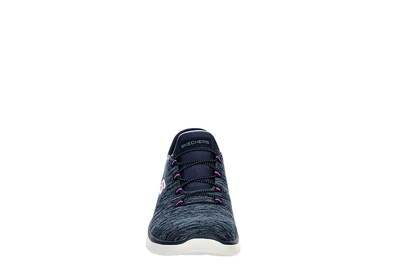 Skechers Womens Summits Slip-ins Running Shoe - Navy 5 Skechers Womens Summits Slip-ins Running Shoe - Navy - Image 3